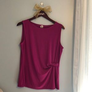 Anne Klein Fuchsia Sleeveless Top